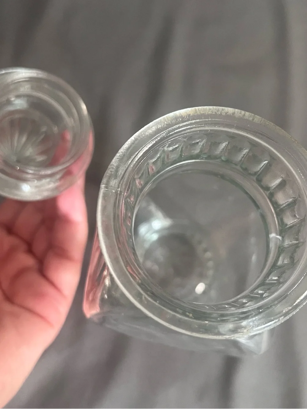 VTG Wheaton Apothecary Jar W/ Pointed Spire Lid Candy Dish 9.5”